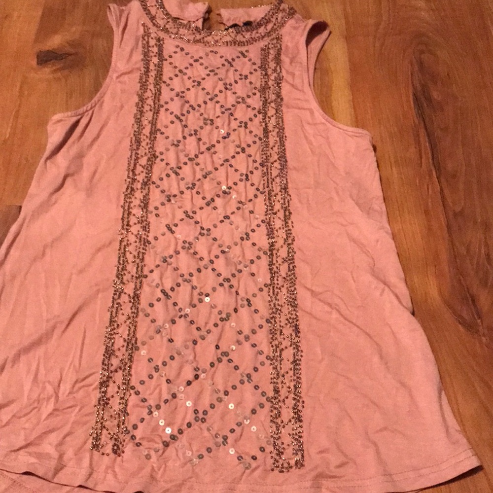 Coral beaded top